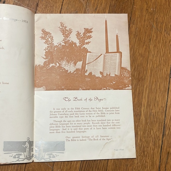 1953 Warp’s Yuletide Greetings Christmas songs and poems - Picture 6 of 16